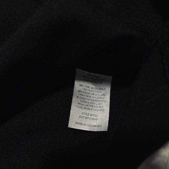 VTG Y2K Ruched Bodycon Dress Sz 8 Black Stretch Silver Button CorporateGoth Punk - Picture 11 of 12